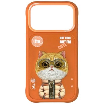 Nimmy Cool&Cute 2.0 Cat Phone Case Cover iPhone 17 Pro Max - Orange
