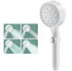 White Shower Head with 5 Spray Modes and STOP Function
