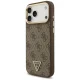 Guess 4G Triangle Logo & Big Strap Metal Buttons MagSafe Phone Case Cover iPhone 17 Pro Max - Brown
