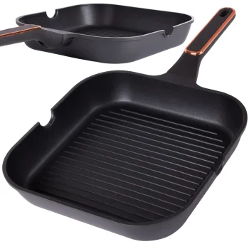 Non-Stick Grill Pan for Induction and Gas, 28cm, Black