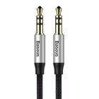 Baseus Yiven Audio Cable Mini Jack 3,5mm AUX, 1m, Black+Silver