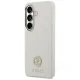 Guess 4G Rhinestone Round Logo MagSafe Case for Samsung Galaxy S26 - Beige