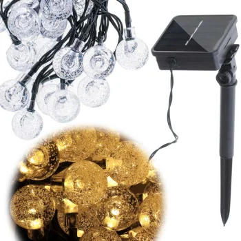 Solar Garden String Lights Balls 7m 50 LED Warm White