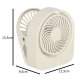 Wireless Desk Fan with Clip, USB, 3 Speeds, 11.5 cm, White