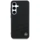 Mercedes Leather Horizontal Debossed Curves MagSafe Case for Samsung Galaxy S25 - Black