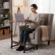 ModernHome Mobile Laptop Table, Adjustable Height, Walnut