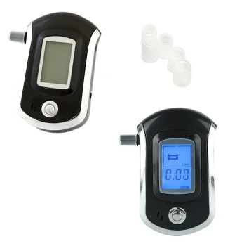 Professional Breathalyzer AT-6000 with 5 Mouthpieces, black