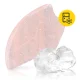 4FIZJO Ribbed Gua Sha Facial Massage Stone Natural Rose Quartz