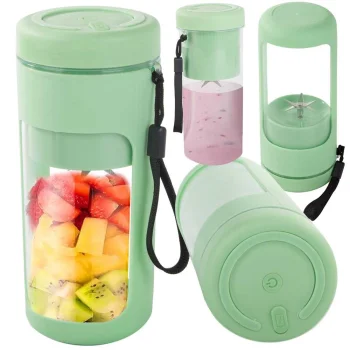 Portable Wireless USB Smoothie Blender 450ml, Green