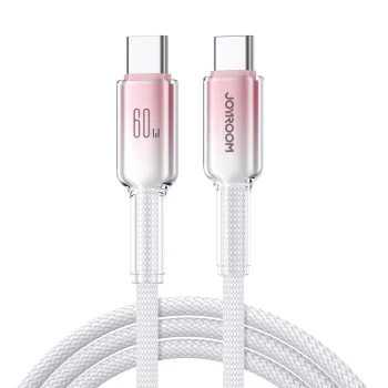 Joyroom S-A42 Crystal-Clear USB-C to USB-C Cable 1.2m, White