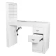 Manicure Table 310 with Cassette Dust Collector and Display, Left, White