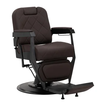 Barber Chair Gabbiano Bruno, Brown with Black Base