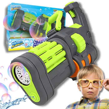 Bakalu 2in1 Electric Bubble and Water Gun, Green/Grey