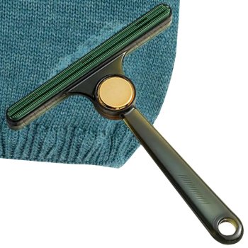 Double-sided brush roller for pet hair removal from carpets and upholstery