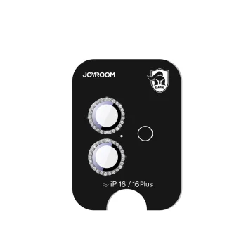 Kameros apsauginis stiklas Joyroom JR-MSJ0271 telefonams iPhone 16 / 16 Plus, juodas
