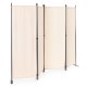 Folding Outdoor Privacy Screen 4 Panel 167x216 cm MultiGarden, beige