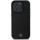 Mercedes iPhone 16 Pro Max Case Textured And Plain Leather MagSafe, Black