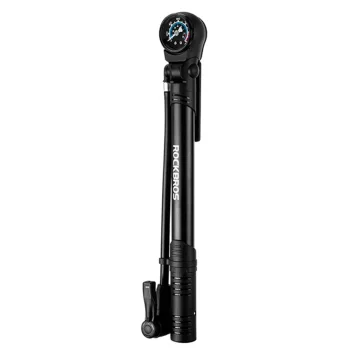 Rockbros 42310006001 Bicycle Pump with Pressure Gauge, Black