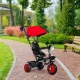 ECOTOYS 3-in-1 Kids\' Tricycle with Rotating Seat and Canopy, Red