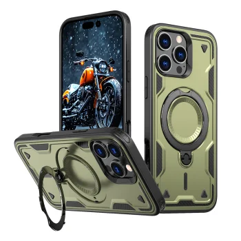 Hybrid Armor Trendy Case for iPhone 16 Pro Max with MagSafe, Green