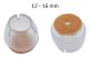 Furniture Chair Legs Protective Pads Caps Covers, 16 Pcs, 12-16mm, Transparent