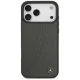 Mercedes Leather Large Laurel Leave MagSafe Case for iPhone 17 Pro Max Anthracite
