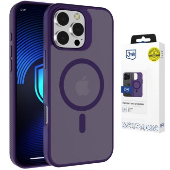 3mk Smoke MagPhone Case Cover iPhone 16 Pro Max - Purple-Translucent