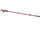 Lightweight Nordic walking trekking pole with cork grip, red, 1 Pcs