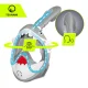 TSUNAMI Kids Full Face Snorkeling Mask Shark, Grey