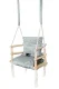 Kruzzel Wooden Baby Swing with Fabric Seat, Grey