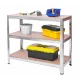 Humberg 4846 Metal Storage Shelving Unit 180x90x40 cm, Silver