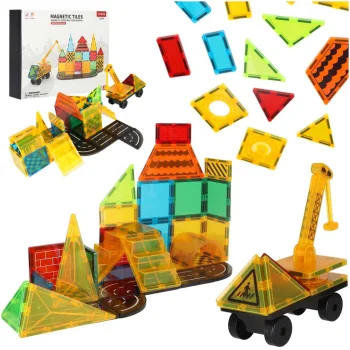 Magnetic 3D Building Blocks, 50 Pieces