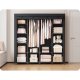Massido Ms-804 Large Textile Wardrobe, Black
