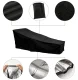 Waterproof Garden Sun Lounger Cover 200x70x40 cm, Black