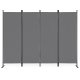 Folding 4-Panel Outdoor Privacy Screen 167x216 cm for Garden & Patio MultiGarden, Grey