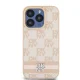 DKNY iPhone 15 Pro Max Case Checkered Mono Pattern & Printed Stripes, Pink