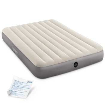 Intex 64103 Queen Size Inflatable Air Mattress with Velour Top 203x152 cm