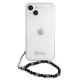 Guess Pearl Case for Apple iPhone 13 mini, Transparent / Black