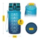 4Fizjo Tritan Motivational Sports Water Bottle 500ml, Blue