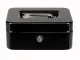 Metal Cash Box for Money and Documents, 15x12x8 cm, Black