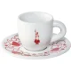 Bialetti Moka Heart Espresso Cups with Saucers, Set of 2