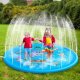 Kids Inflatable Wading Pool with Fountain, Splash Play Mat, 170 cm