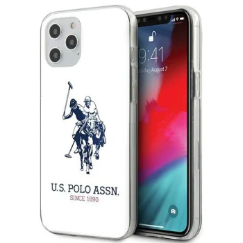 US Polo Assn. Shiny Big Logo case for iPhone 12/12 Pro 6.1", white