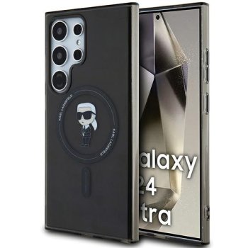Karl Lagerfeld IML Ikonik MagSafe Case for Samsung Galaxy S24 Ultra, Black