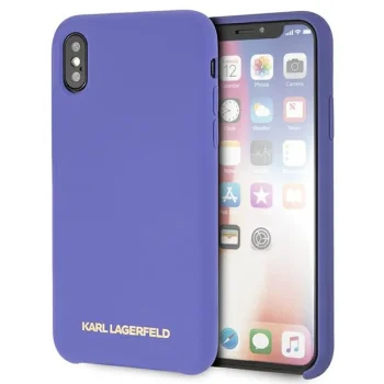 Karl Lagerfeld Silicone Case for iPhone X / Xs, Purple
