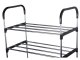 Shoe rack with 4 tiers, holds 12 pairs, lightweight and easy to assemble