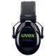 Uvex K10 Hearing Protection Earmuffs, Black/Green