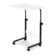 ModernHome Mobile Laptop Desk Adjustable Side Table with Wheels White