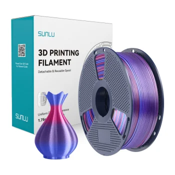 Sunlu PLA+ Silk 3D Printer Filament 1.75 mm 1 kg, Rainbow 02