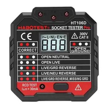 Socket Tester Habotest HT106D with Digital LCD Display